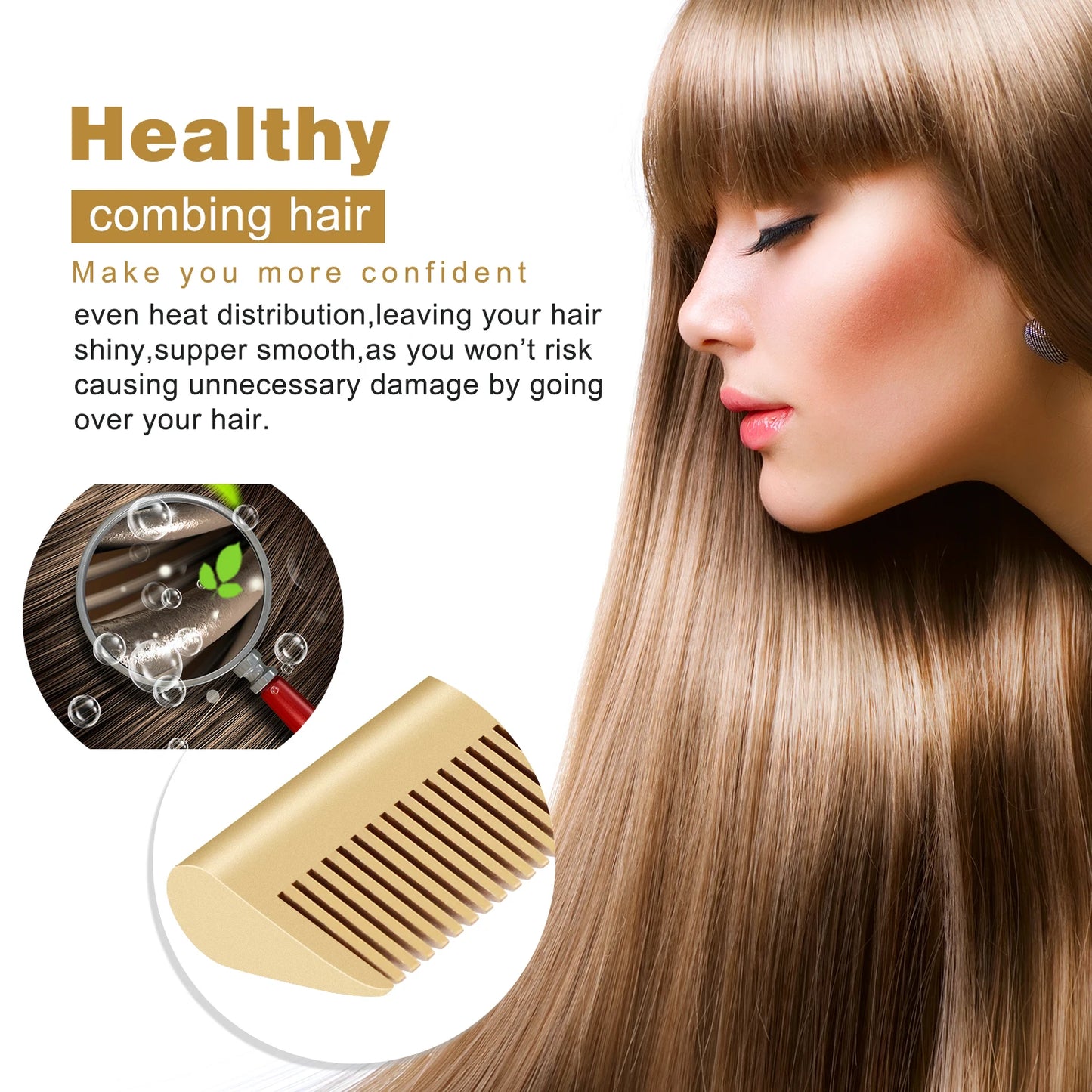 FREE SHIPPING/ /2 in 1  Electric Hot Heating Comb Hair Straightener