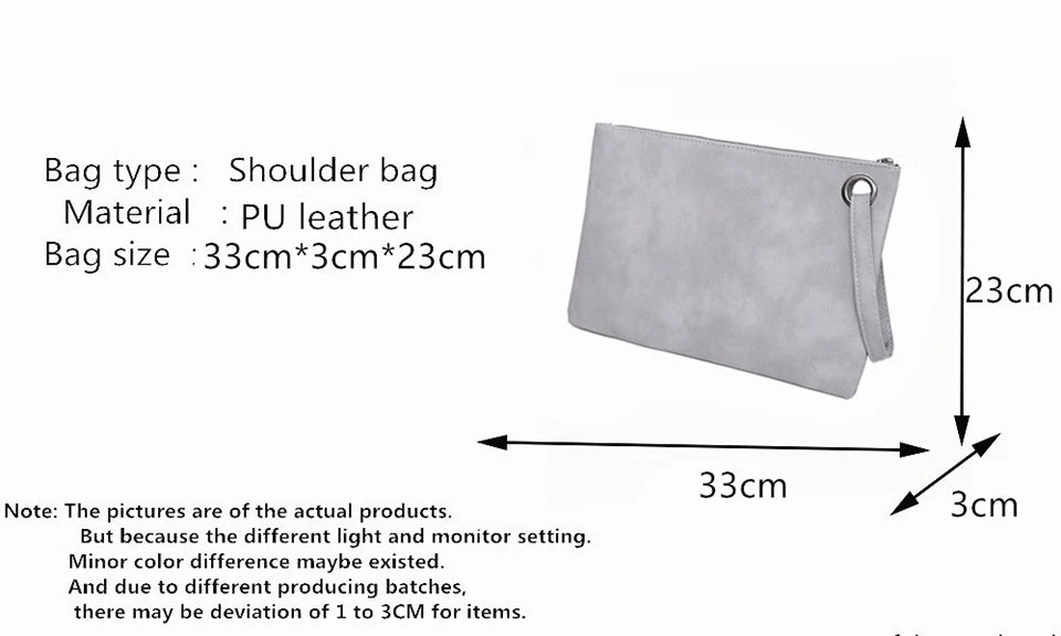 FREE SHIPPING/2024  Fashion solid women's clutch bag leather women envelope bag