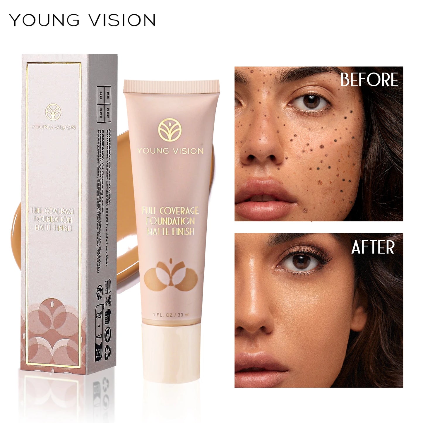 FREE SHIPPING/ YOUNG VISION Matte Liquid Foundation