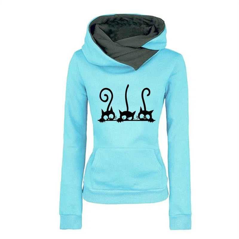  Womens Cute Cat Hoodies