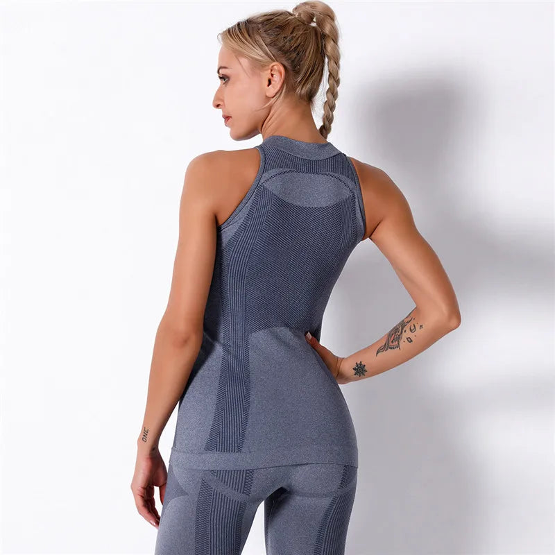 FREE SHIPPING/ Sleeveless Workout Yoga Vest Sport Shirt Women Fitness Sport Solid Tops Gym Running Training