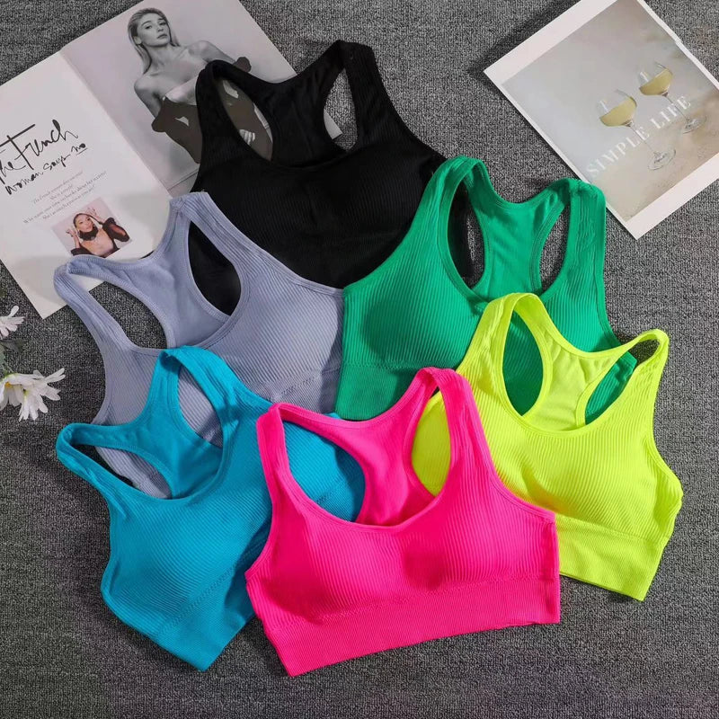 FREE SHIPPING/ 2024 Women Sports Bra Top Push Up Fitness Yoga Bra Underwear Sport Tops For Women