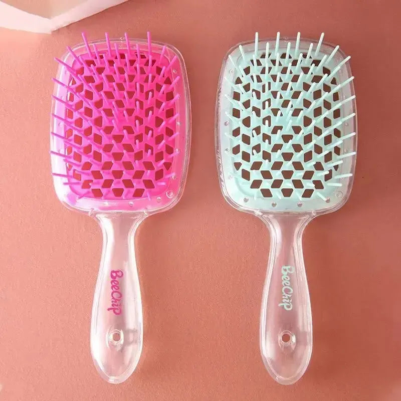 free shipping/ hairdressing curved cutout hair brush