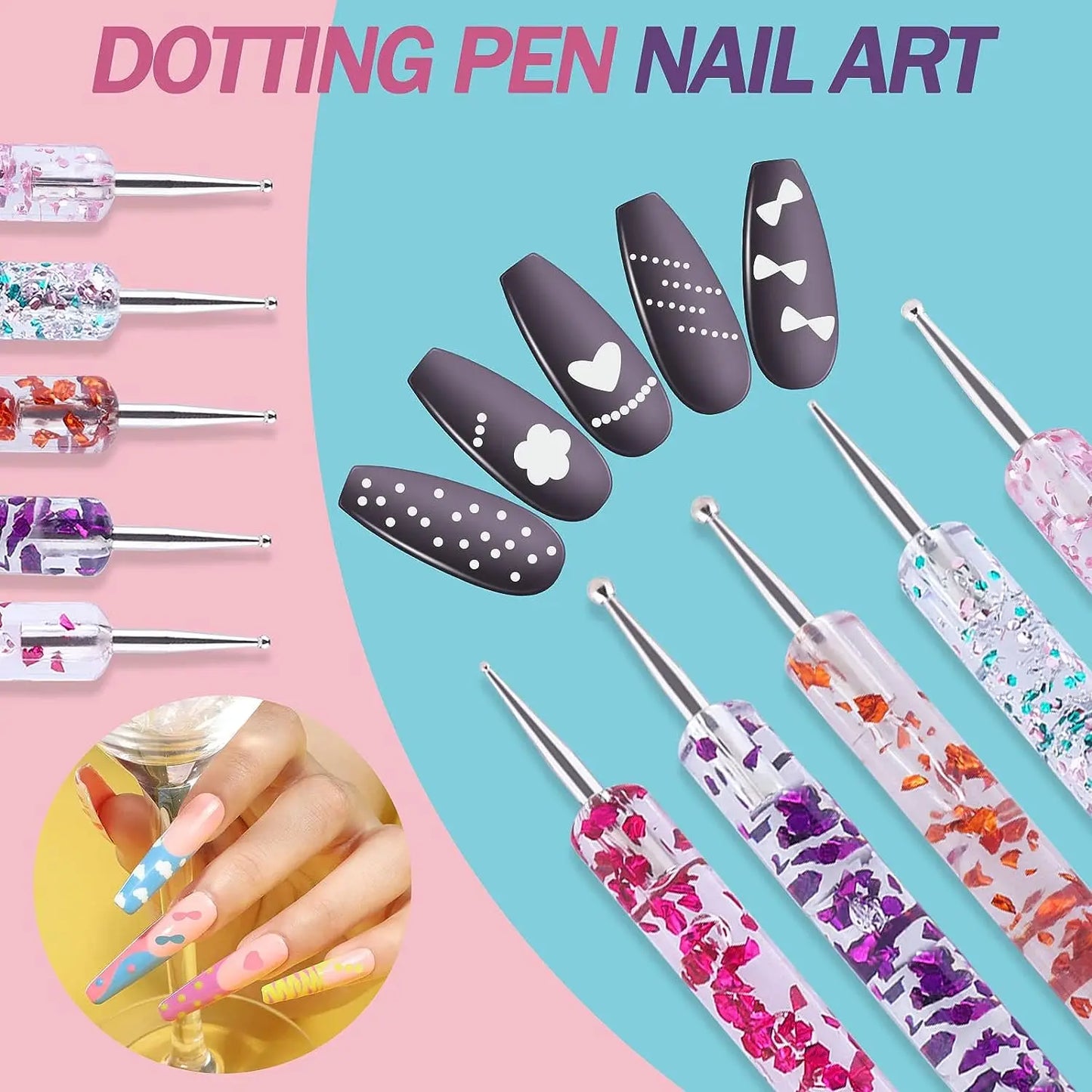 FREE SHIPPING/ Nail Brushes Set Professional Nail Supplies For Acrylic UV Gel Drawing Dotting Manicure Nail Art Design