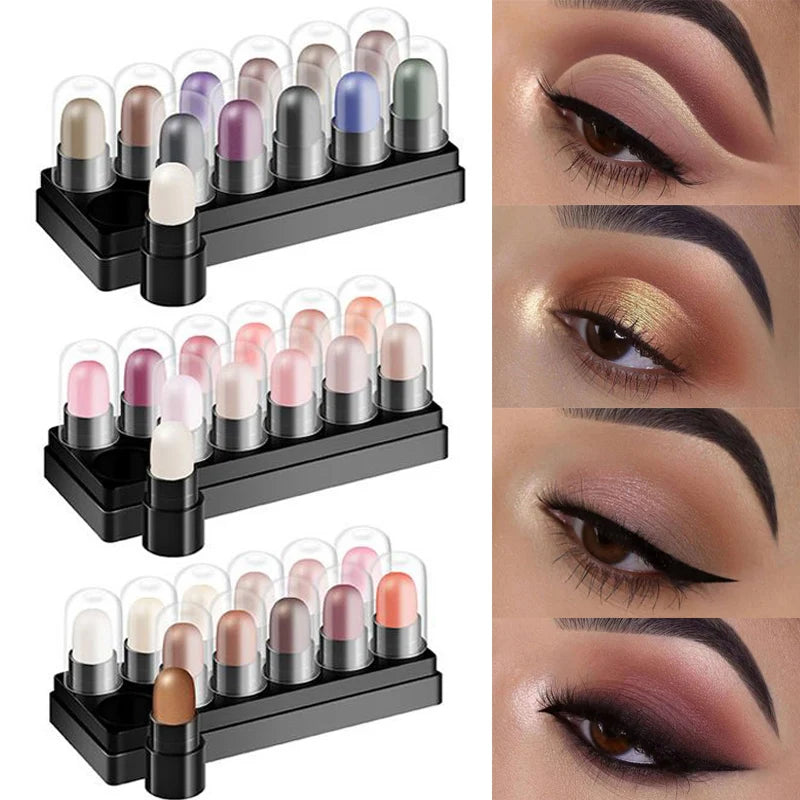 FREE SHIPPING/ 2024 Eyeshadow Pencil Set 12 Colors Waterproof