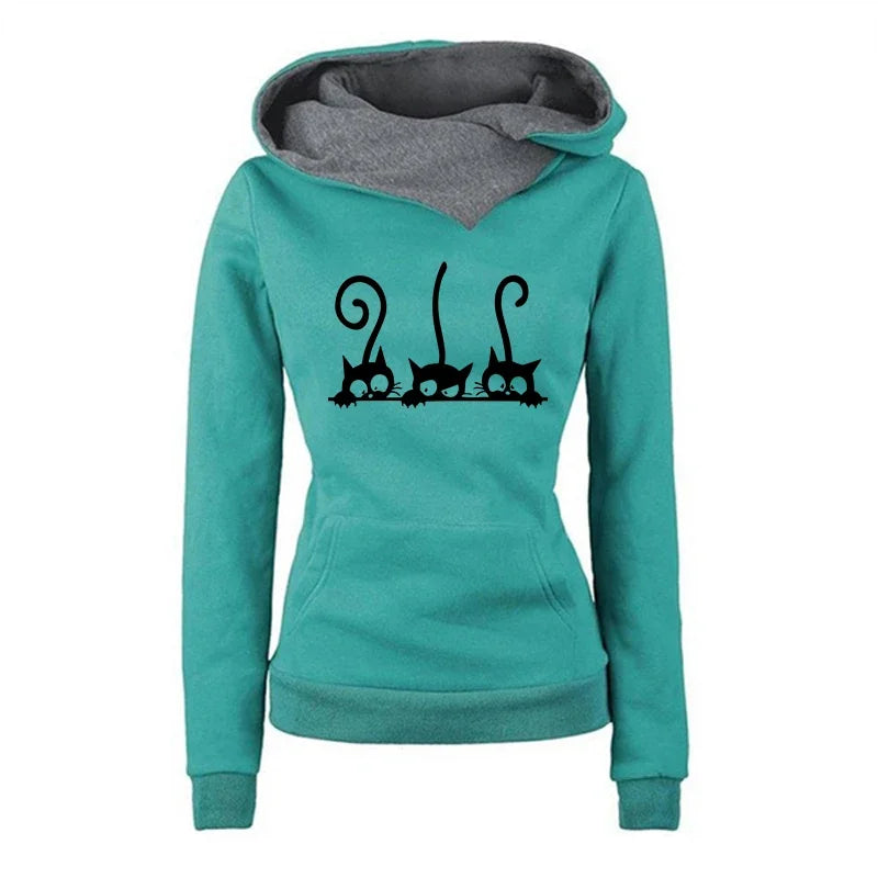  Womens Cute Cat Hoodies