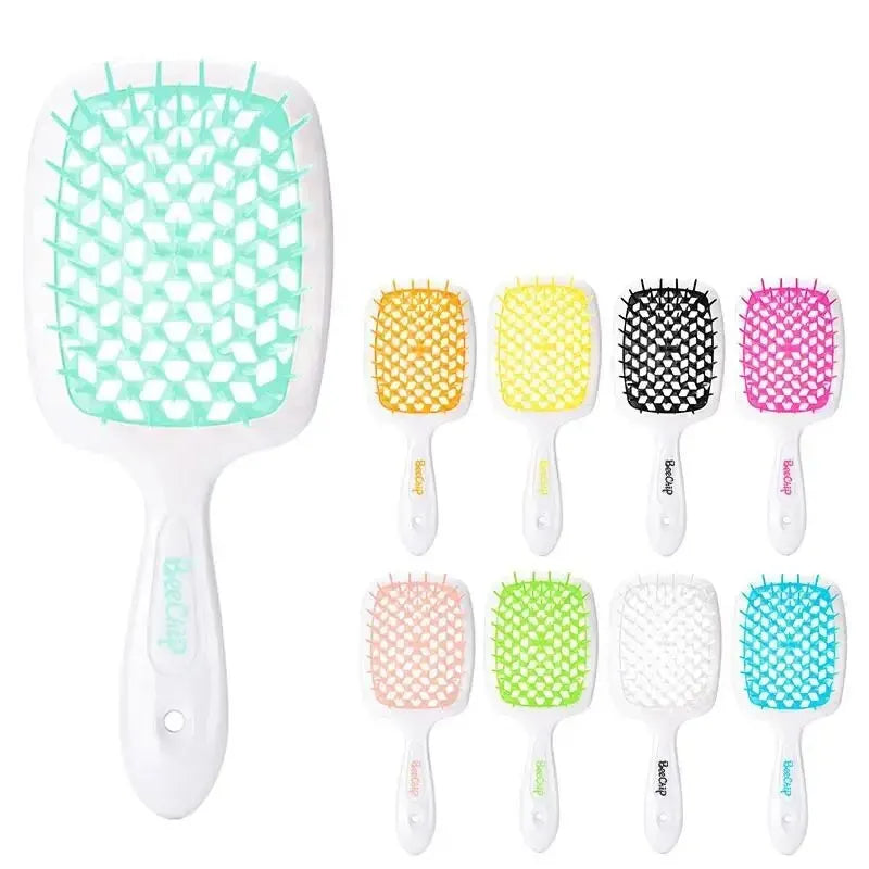 free shipping/ hairdressing curved cutout hair brush