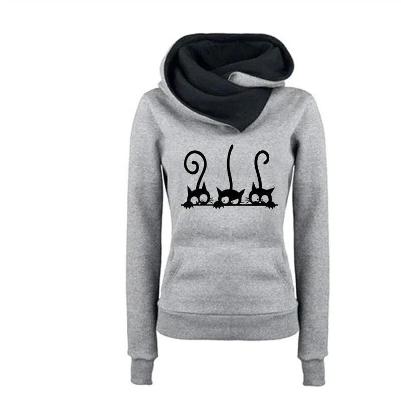  Womens Cute Cat Hoodies