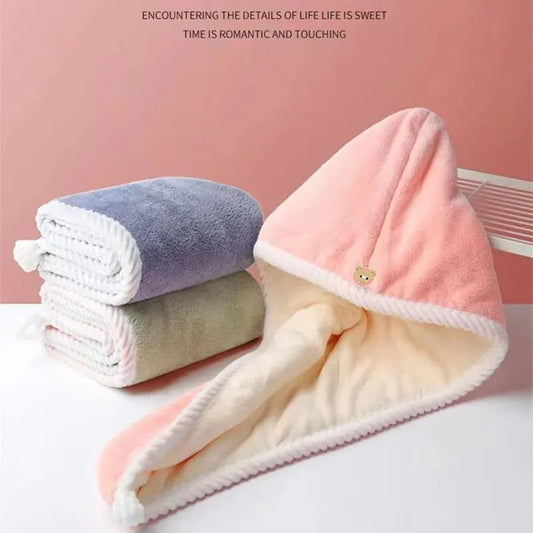 FREE SHIPPING/ Double Thick Dry Hair Towel Double Sides Use Dry Hair