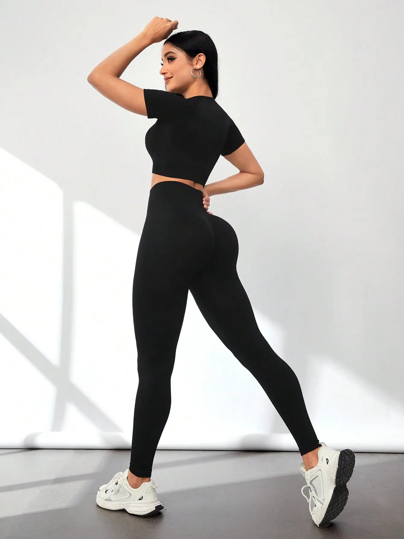  Solid Yoga Women Tracksuit Fitness Yoga Sets Sportswear