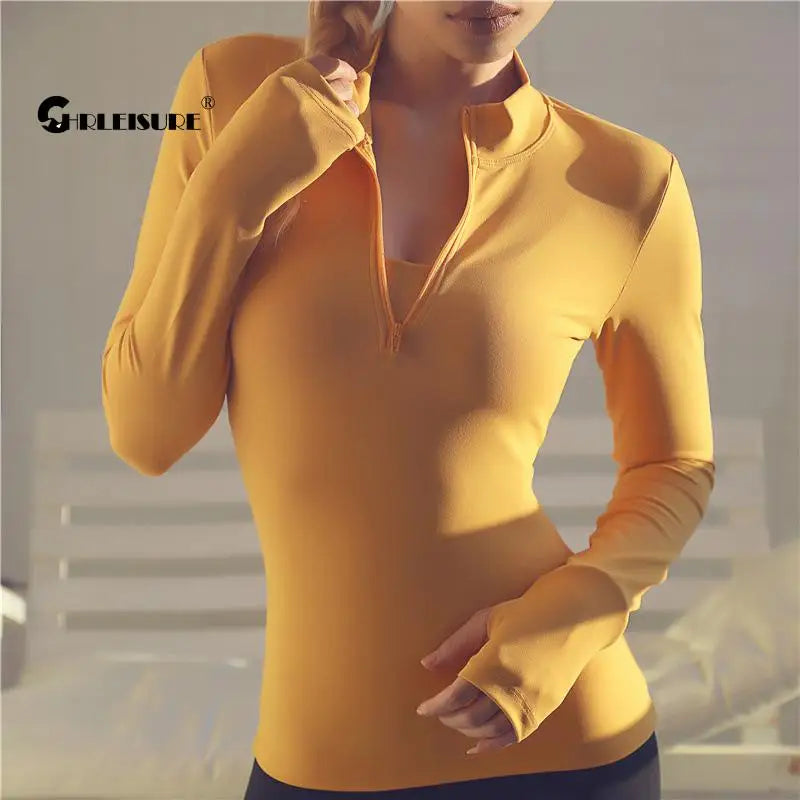 FREE SHIPPING/ Long Sleeve Yoga Shirts Sport Top Fitness Yoga Top Gym Top Sports Wear For Women