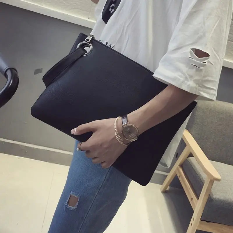 FREE SHIPPING/ Fashion solid women's clutch bag leather women envelope bag clutch  female