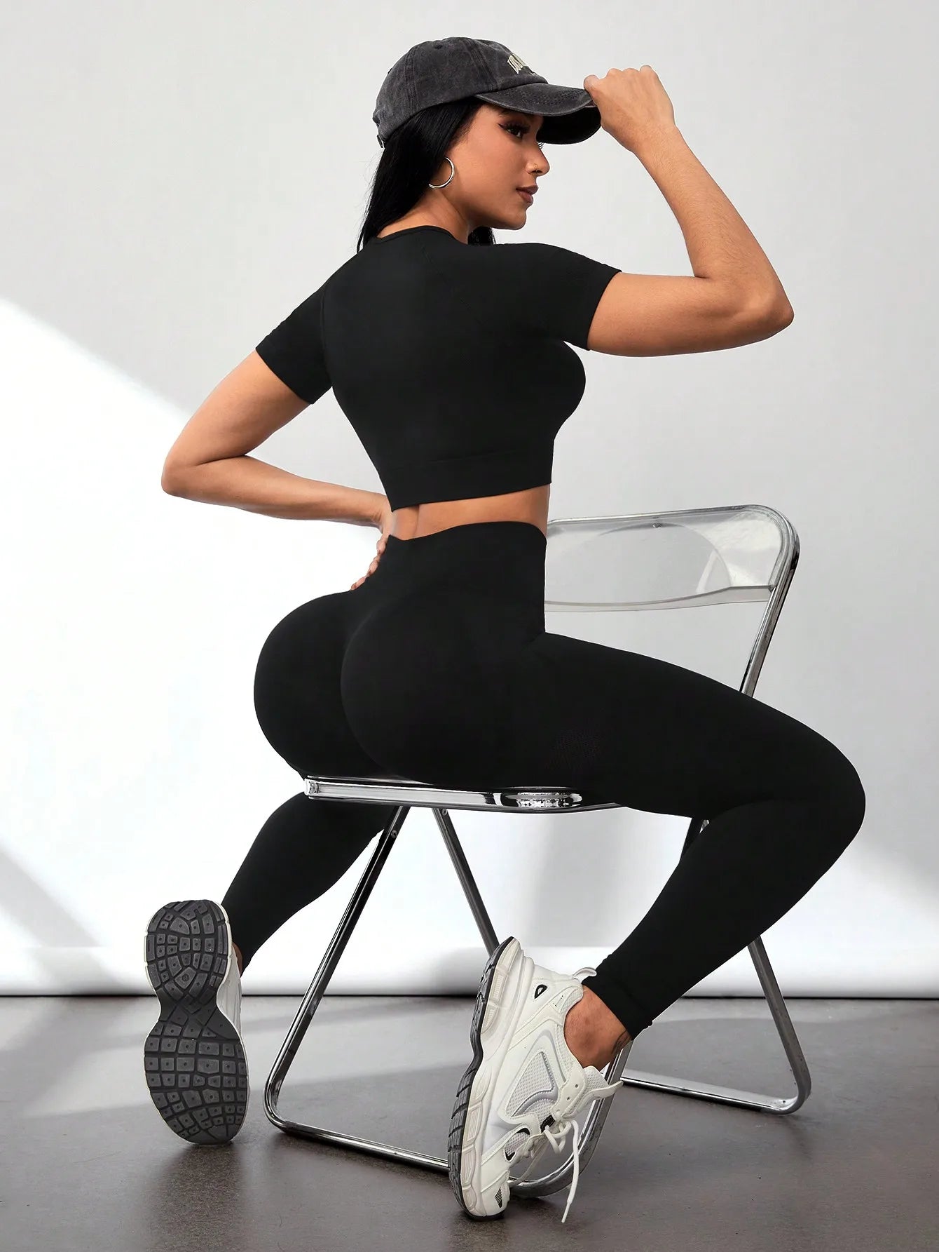  Solid Yoga Women Tracksuit Fitness Yoga Sets Sportswear