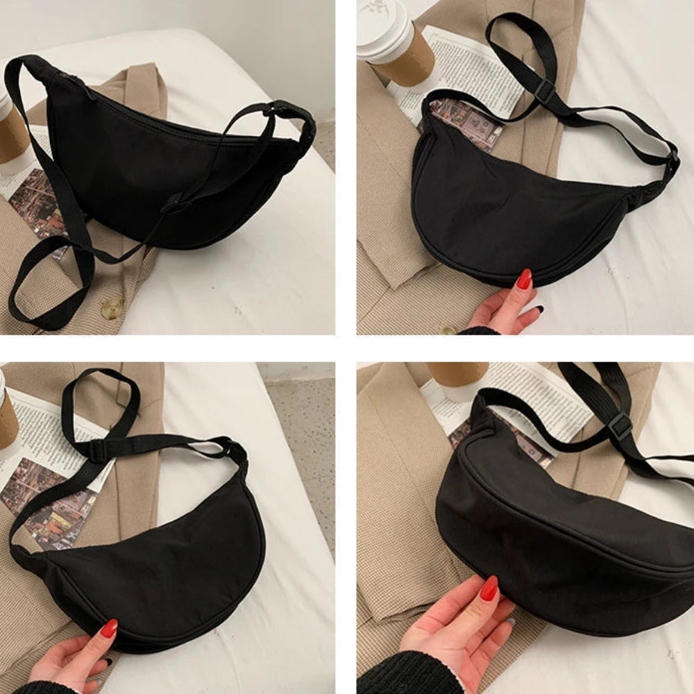 FREE SHIPPING / Women Shoulder Bags Solid Color Dumpling Messenger Bag New Trendy Lightweight