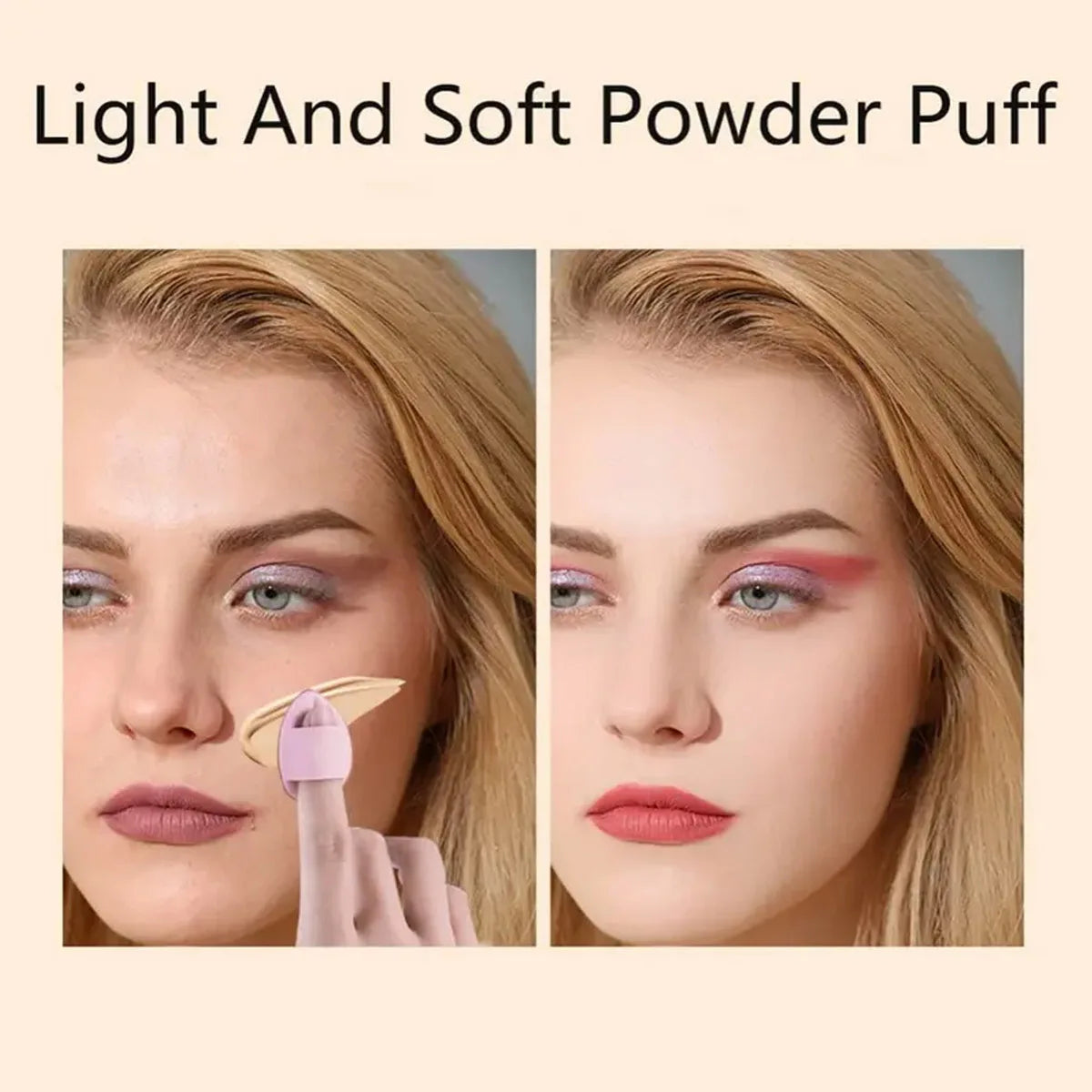 FREE SHIPPING/ 16Pcs Pink Makeup Sponge And Makeup Puff Set Suitable For Face Cream