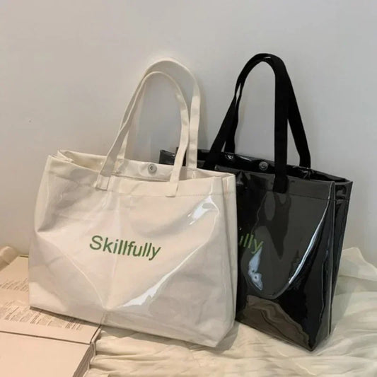 FREE SHIPPING/ 2024 Fashion Transparent Women's Tote Bag Large Capacity Women Luxury Designer