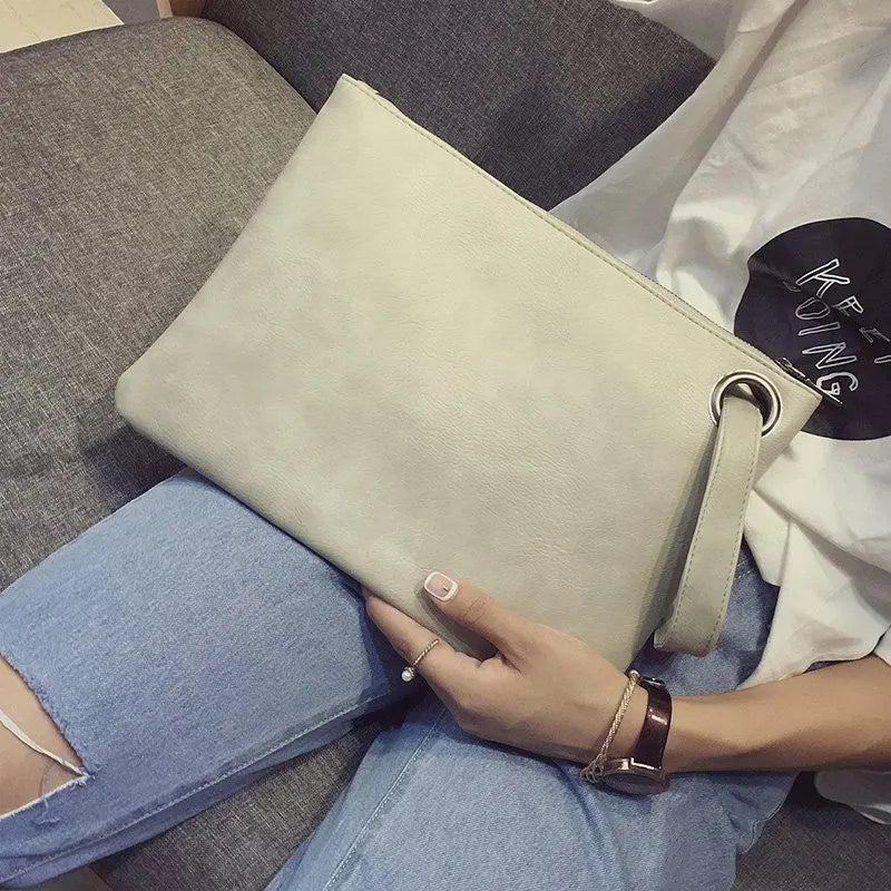 FREE SHIPPING/ Fashion solid women's clutch bag leather women envelope bag clutch  female