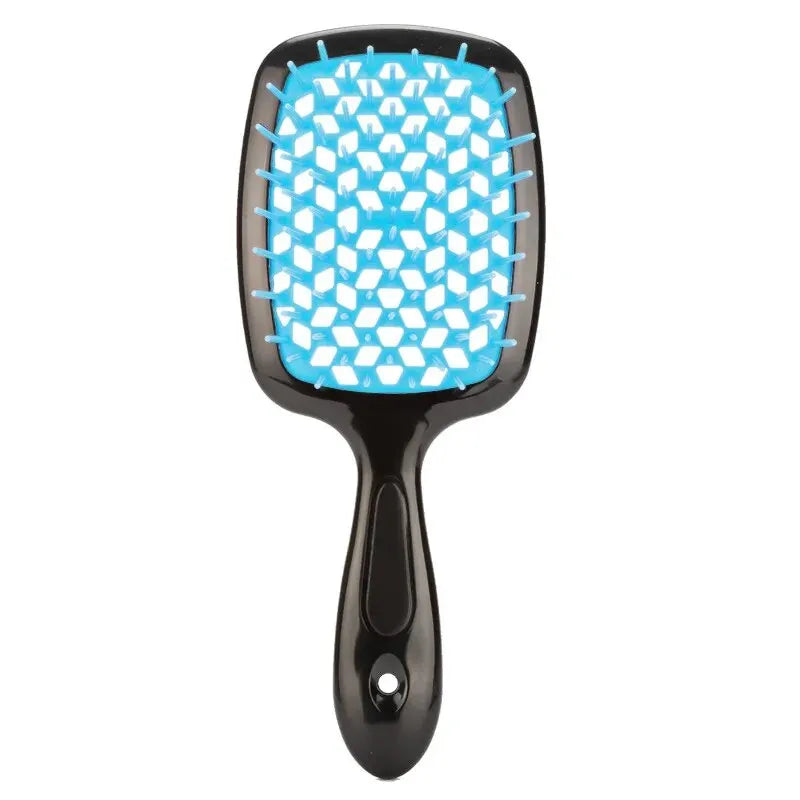 free shipping/ hairdressing curved cutout hair brush