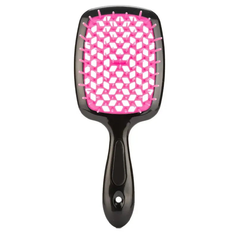 free shipping/ hairdressing curved cutout hair brush