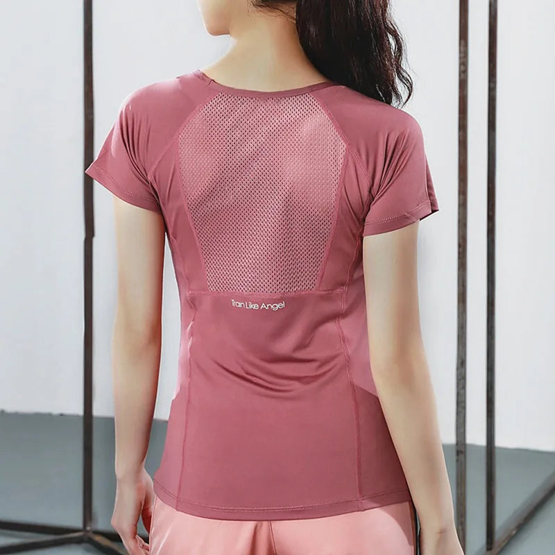 FREE SHIPPING/ Women Summer T Shirts Slim Fit For Sports Fitness Yoga Short Sleeve