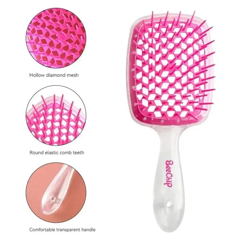 free shipping/ hairdressing curved cutout hair brush