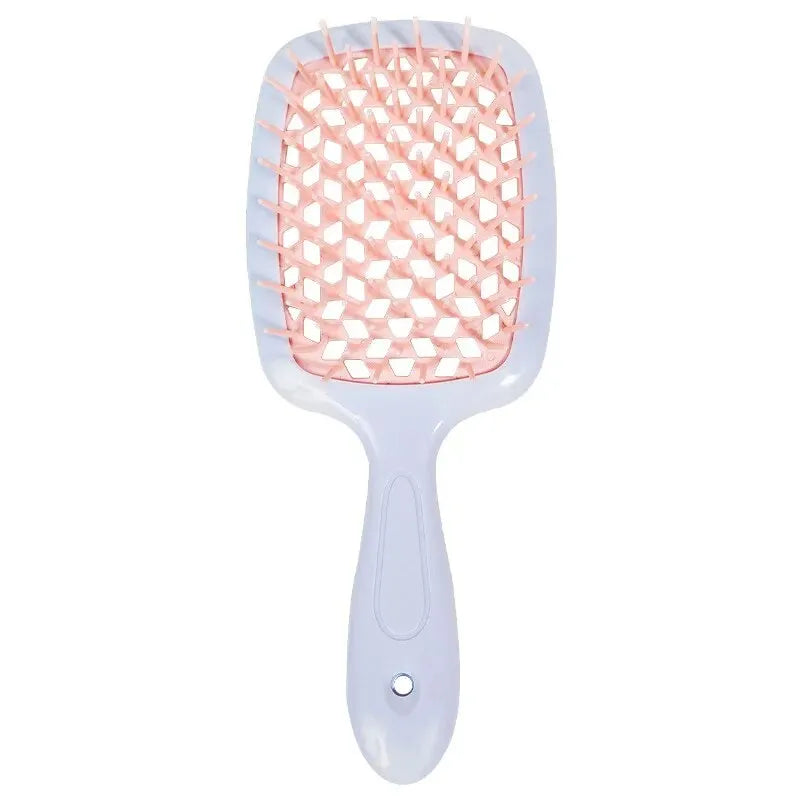 free shipping/ hairdressing curved cutout hair brush