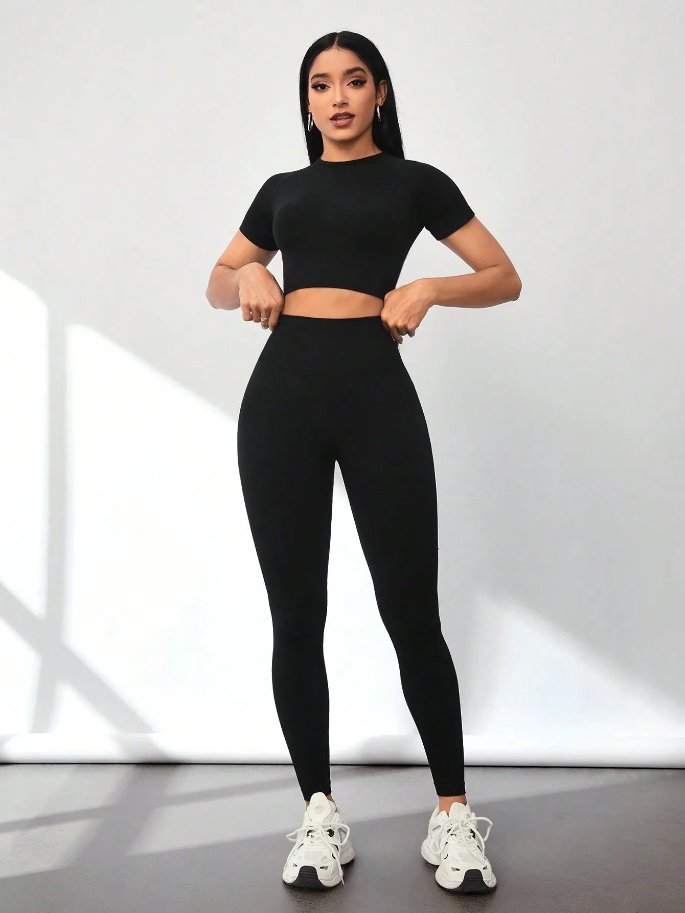 Solid Yoga Women Tracksuit Fitness Yoga Sets Sportswear