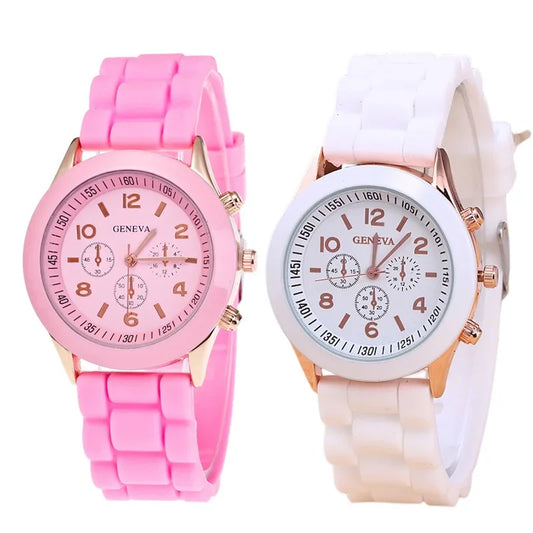 FREE SHIPPING /Famous Brand Geneva Ladies Fashion Watch  Female Student Silicone Quartz