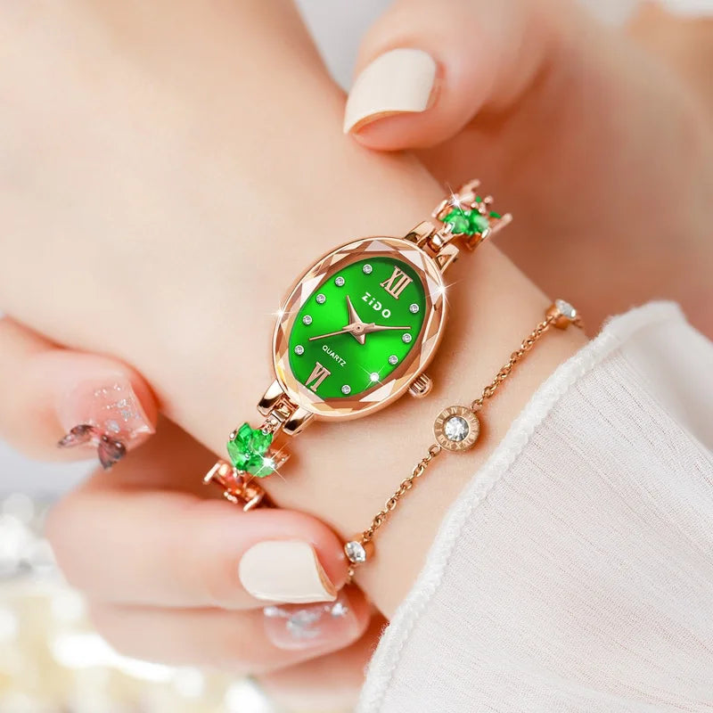 FREE SHIPPING/ UTHAI V22 Women's Watches Light Luxury Diamond Inlaid Female