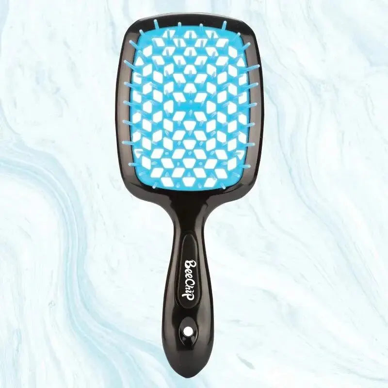 free shipping/ hairdressing curved cutout hair brush