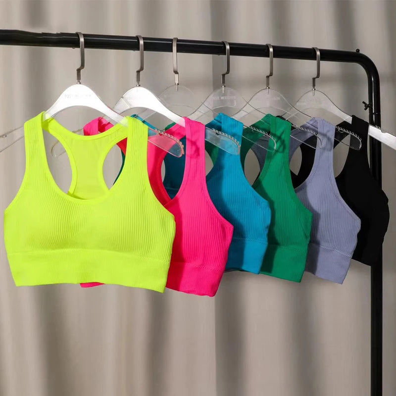 FREE SHIPPING/ 2024 Women Sports Bra Top Push Up Fitness Yoga Bra Underwear Sport Tops For Women