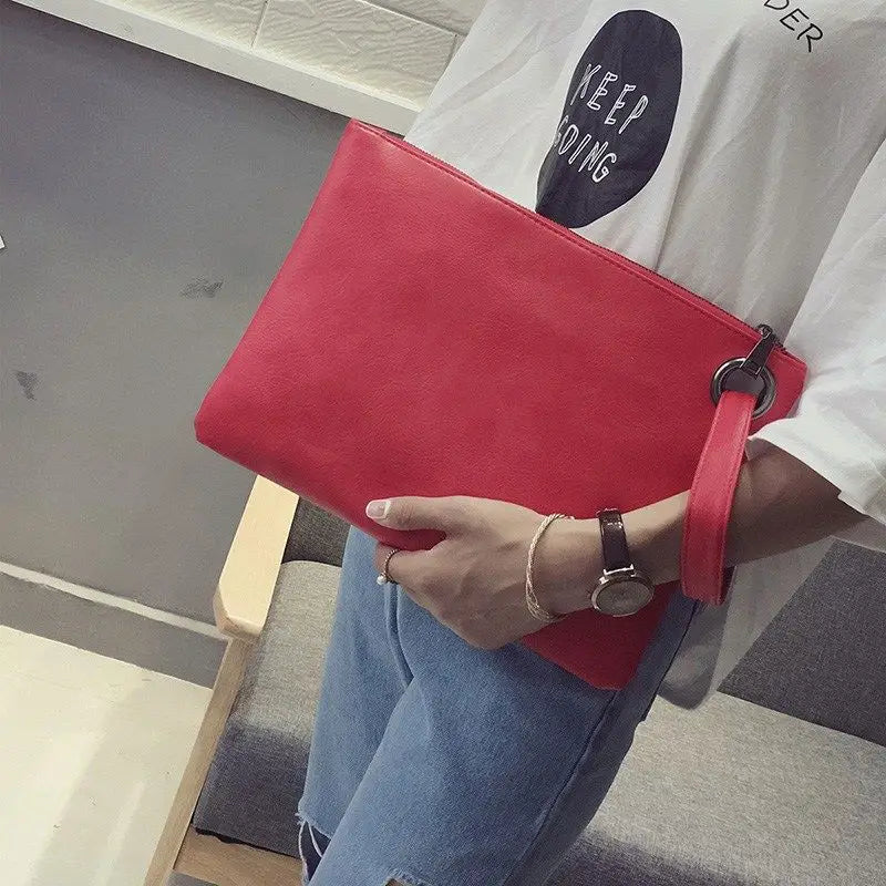 FREE SHIPPING/ Fashion solid women's clutch bag leather women envelope bag clutch  female