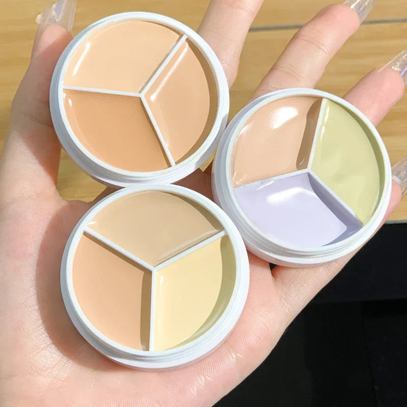 FREE SHIPPING/2024 /3 Color Concealer Palette Makeup Foundation Cream Waterproof Long Lasting Contour