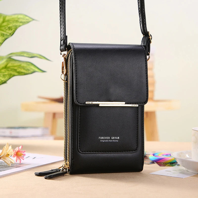 FREE SHIPPING/ 2024 New Women Handbags Female Pu Leather Shoulder Bags Touch Screen Phone Purse Crossbody Bag Large