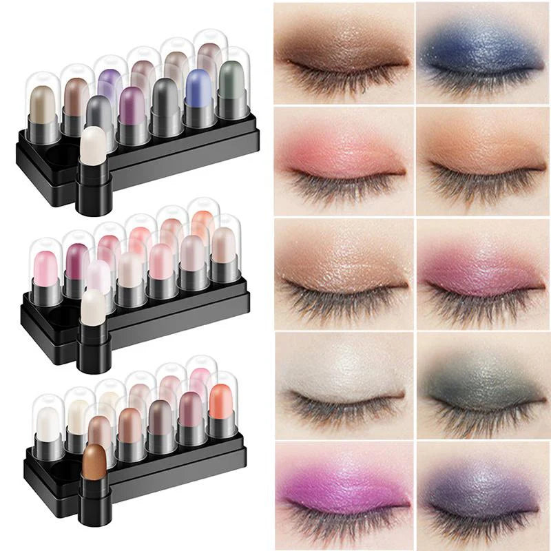 FREE SHIPPING/ 2024 Eyeshadow Pencil Set 12 Colors Waterproof